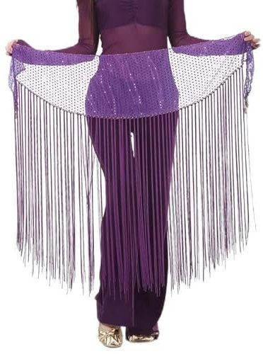 Damen Bauchtanz Pailletten Tribal Quaste Hüfttuch Bauchtanz Dreieck Hüfttuch Wickelgürtel Rock Fransen 10 Farben Festival Kleidung