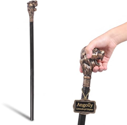 Vintage Gehstock mit Löwenkopf, Dekorative Gehstock für Damen und Herren, Viktorianischer Stil, 77cm, Abnehmbar, Walking Cane, Cosplay Requisite, Halloween Kostüm Accessoire