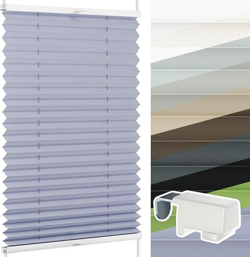 SchattenFreude Thermo-Plissee nach Maß für Fenster & Tür (Hitzeschutz mit Klemmhaltern)