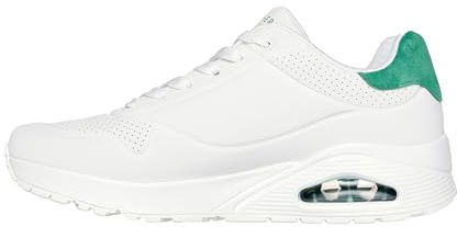 Skechers Uno Suited för män på AirSneaker, Vit Durabuck grön mocka, 42 EU