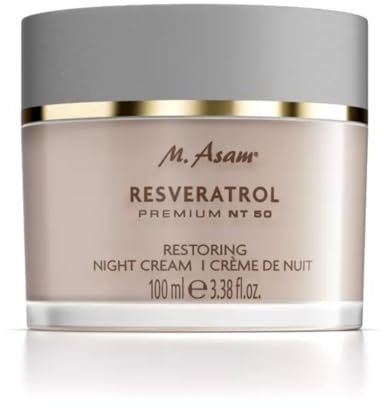 M. Asam RESVERATROL PREMIUM NT50 Restoring Night Cream XXL (100ml) – Nachtcreme Für Das Gesicht, Anti-Aging Pflege Mit Resveratrol, Hyaluron & Sheabutter, Glättende Gesichtscreme Ab 40, 50 & 60