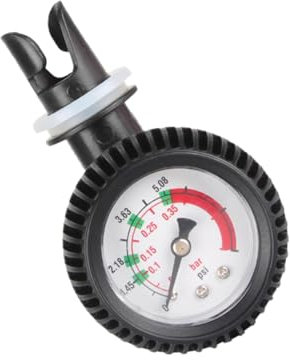 Supvox Luftdruckmesser Barometer 0-5 Psi Luftthermometer Für Schlauchboote Gummiboote Kajaks Marine Zubehör