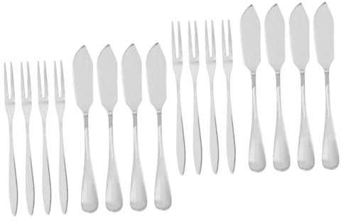 Garneck 2 Sätze 8tlg Buttermesser Brot Käse Kuchenschaber Gabeln Aus Edelstahl Alte Butter Dessertutensilien Küche Aus Edelstahl Mini-gabeln Rostfreier Stahl Backutensilien Backen