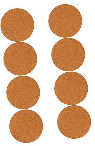 BESPORTBLE 8pcs Round Cork Plants Pot Mats 150mm x 4.3mm Cork Planter Bottom Pads Anti-skid Coasters for Home Flowerpot Protection