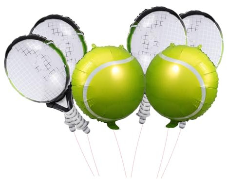 CORHAD Tennisball Und Schlägerballon Langlebige Folienballons in Grün Und Dekoration Für Sportpartys Und Geburtstagsfeiern Im Innen Und Außenbereich