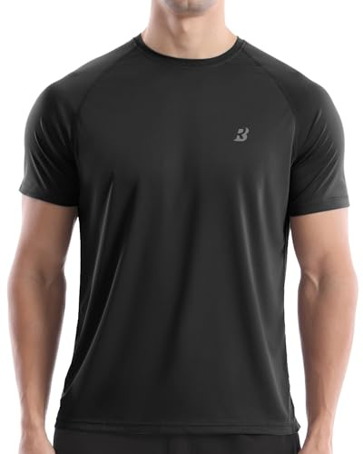 Roadbox Men's Rash Guard Short Sleeve, UPF 50+ UV Protection Swim Shirt, Quick Dry Lightweight for Fishing Surfing Running