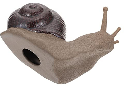 Toddmomy Ceramic Snail Statue Decorative Ornament for Micro Landscape and Flower Pot Display Medium Size for Indoor and Outdoor Garden Decor