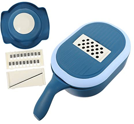 TOPPERFUN Cortadora De Verduras Multifuncional Con Colador y Cesta Drenante Herramienta Ajustable Para Cortar Rallar y Preparar Verduras y Queso Casa Para Cocinar Espaguetis De Calabacín