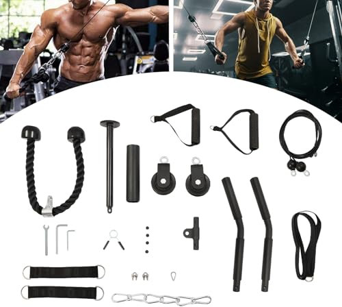 Kabelzug Fitness Latzug Gym Fitnessgeräte Home Gym Pulley System Trizeps Armtraining-Gewichtsscheibensystem Gewicht Trainingsgerät Trainer Zubehör für Zuhause