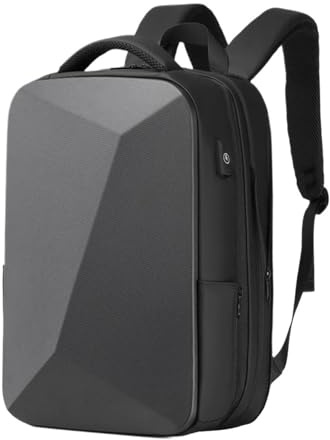 Los hombres extensibles de la mochila del ordenador portátil viaje caben el bolso negocios antirrobo impermeable 15,6 pulgadas con carga USB(ABS expandable)