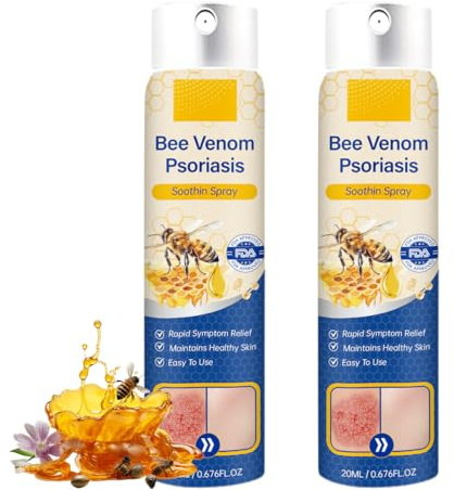 EIHI 2 Pezzi Spray al Veleno d'api, Cura della Pelle per Tutto il Corpo, Per il Trattamento della Psoriasi con Veleno d'api, Per Tutti i tipi di pelle, Unisex