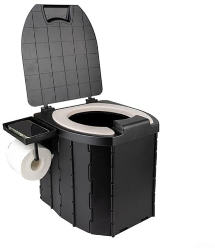 Collapsible Portable Toilet with Lid for Adults, Perfect for Outdoor Activities and Easy to Transport
