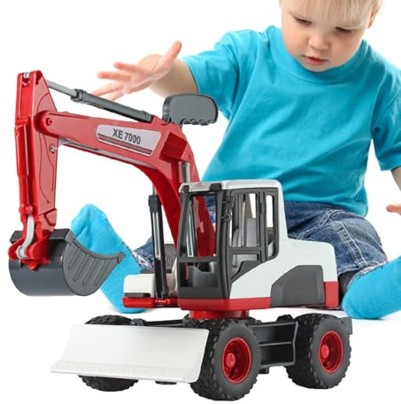 Générique Giocattoli Per Pellatrici | Grande Pala Meccanica con Rotazione Completa 360 Gradi,Camion Pellatrice con E Suoni | per 3 Anni e Oltre Idea Regalo
