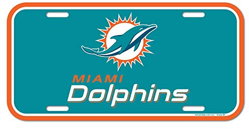 NFL Miami Dolphins Kunststoff-Kennzeichen, Team-Farbe, Einheitsgröße