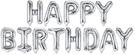 Ballon-Girlande HAPPY BIRTHDAY in Gold – ca. 340x35 cm – Buchstabengirlande mit Luft befüllbar – Geburtstagsdeko mit Ventil & Strohhalm – wiederverwendbar