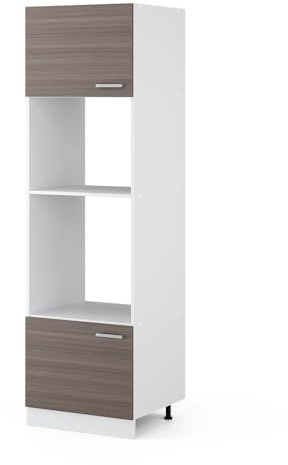 Vicco Mobile cucina microonde R-Line, Grigio nobile, 60 cm, per la libera combinazione all'interno di sistemi cucina modulari