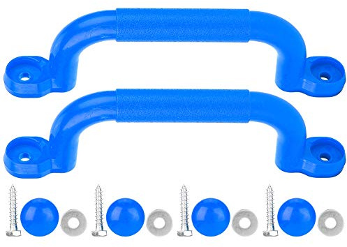 Alomejor Haltegriffe f¨¹r Baumhaus - Sicherheit rutschfeste Haltegriff Schrauben Kits Kinderspielhaus Klettern Spielzeug Zubeh?r f¨¹r Baumhaus Schaukel - SpielzeugAccessory (Blau)