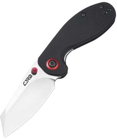 CJRB Maileah Pocket Knife with 2.39’’ AR-RPM9 Powder Steel Blade Folding Knife with G10 Handle Tactical Knife & EDC Knife Pocket Knife for Men Ideal for Outdoor Survival Camping Hunting, 1918 Black