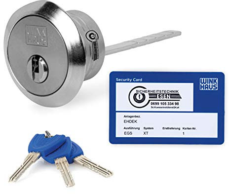 Winkhaus keyTec X-tra Profil-Außenzylinder für Kastenzusatzschloss oder Garagenschloss, Schließsysteme für Eigenheime, Objekt- und Wohnungsbau Einzelschließung, Gleichschließend oder als Schließanlage