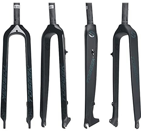 T800 Carbon Fahrradgabel 1-1/8 26/27.5/29 Scheibenbremse Starrgabel MTB Mountainbike Vordergabel FahrradzubehöR,Black,29ER