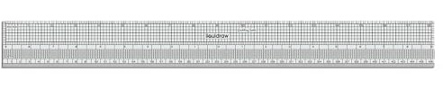 Liquidraw Regla de clasificación para hacer patrones, 45 cm, regla de costura para acolchar, medidas imperiales y métricas, hecha de plástico transparente, ideal para diseño de moda, sastrería y