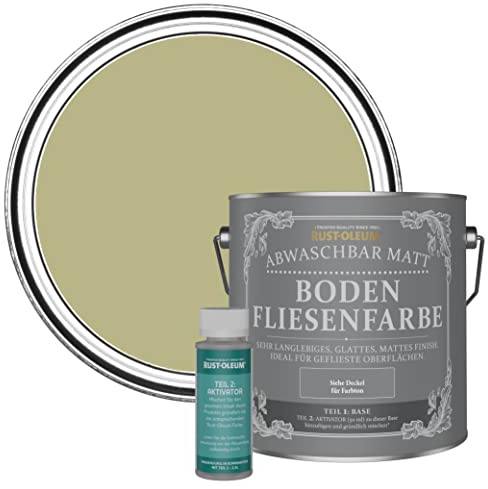 Rust-Oleum Peinture Verte Lessivable pour Sols Carrelés, Finition Mate - Vert sauge 2.5L