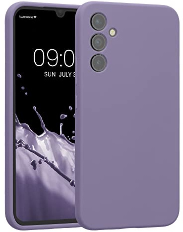 kwmobile Hülle kompatibel mit Samsung Galaxy A34 5G - Hülle Silikon gummiert - Handyhülle - Handy Case in Veilchen Lila