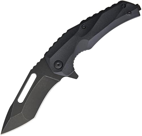 Brous Blades Reloader Messer Acid Wash aus D2 Stahl, Black Zytel Griff