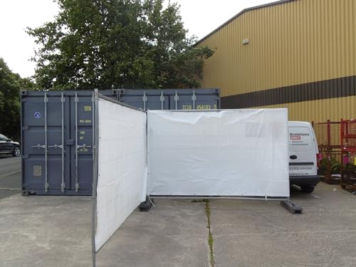White Fence Tarp 1.76m x 3.41m covering HERAS and other types of fencing