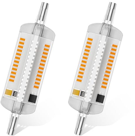VIIVUU R7S LED 78mm 7W Glühbirne, R7S LED Birne Lampe Leuchtmittel,Ersetzt R7S 78mm 80W Halogenlampe,Warmweiß 3000K 700LM 230V, Kein Flackern 360 Grad Licht, 2er Pack
