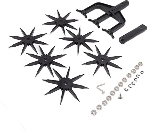 JUOPZKENN Manual Tiller Garden Soil Scarifier,Garden Soil Scarifier Weeder Tool 2 in 1 Ventilated Scarifier Tiller for Garden