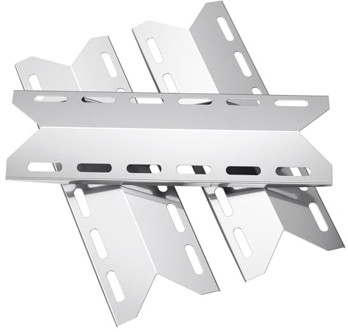 Gardenz 92341 Piastra Diffusore di Calore Parti di Ricambio, 44 x 14,5CM Accessori Barbecue Copri Bruciatore Acciaio Inox, Barre Flavorizer per Altri Griglia della griglia a Gas (3 Pezzi)