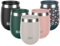 SHO Pacto - Tasse à café isotherme réutilisable en acier inoxydable et verre à vin sans pied – 8 heures chaudes, 12 heures froides – 360 ml – Sans BPA (Taupe doux, 360 ml)