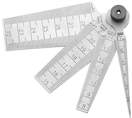1 Juego de Galgas de Espesores de Acero Inoxidable, 1-29 Mm Galgas de Espesores Regla de Calibre Cónico Herramienta de Medición Cuña de Medición Medidor de Espacio para Puerta