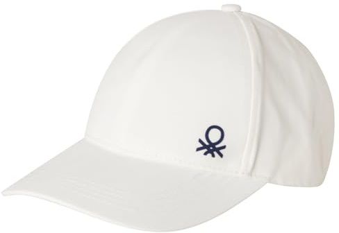 United Colors of Benetton Cappello C/Visiera 6YCTCA01Y Set di Accessori Invernali, Bianco, S Unisex-Bambini e Ragazzi
