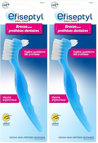 Efiseptyl 2 Têtes Brosse pour Prothèse Dentaire (Lot de 2)