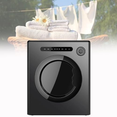 Spdazzleburst Portable Dryer, with Stainless Steel Tub, Low Noise, Crease Guard, for Small Spaces, RVs and Apartments, Home Household Cloth Drying Baby Clothes,Black