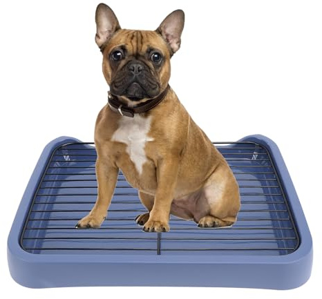 Dog Potty Tray, 18x14in Pet Indoor Dog Training Toilet with Grille, Removable Mesh, Puppy Potty Tray Pee Pad Holder for Large Small Medium Pets