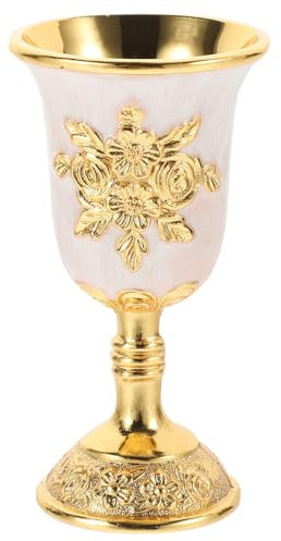 Vintage Kommunionbecher, Metall geprägter Weinbecher, Schnapsglas, Vintage-Gravur, Blumenmuster, Kelch, Likörbecher, Cocktailbecher, Weinkelch for Hochzeiten
