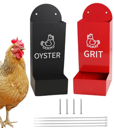 Skalmatare för kyckling, kyckling och skalmatare | 2-pack metall kycklingmatare - hälsotillbehör för husdjur, kooperativa tillbehör, utomhus saltskakare, taz