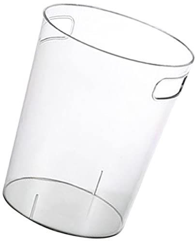 ANDRESLAD Transparenter Abfalleimer Pet Mit Griff Kreativer Büro Und Wohnzimmertkübel Dekorativer Papierkorb Für Zuhause Leicht Und Schlicht Ø21,5 x 27cm