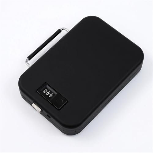 MNEVZX Haushaltstresor Safes Fingerabdruck-Passwort-Waffentresore Tragbarer Pistolen-Safe Wählrad-Passwort Biometrischer Fingerabdruck-Speicher(with Handle)