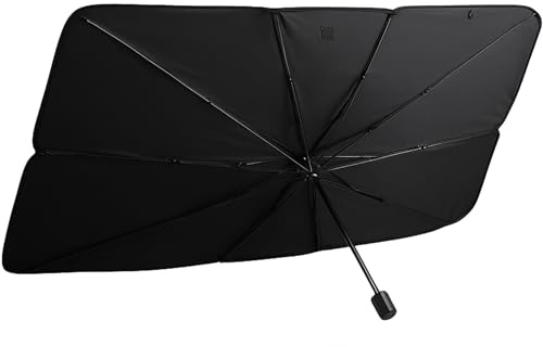 Parasol Tipo Paraguas para Parabrisas Delantero, Protector Solar Plegable UV para Parabrisas y Ventana Trasera, Accesorio Universal para Auto (M)