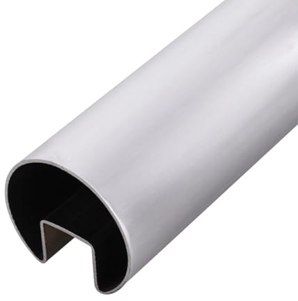 Pince for garde-corps en verre et aluminium – Piscine/Terrasse/Balcon/Escalier (installation facile, plusieurs tailles)(Silver,1m/40in Round Handrail)