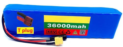 48V Lithium ION pour vélo Électrique 36Ah Batterie au Lithium Batterie Batterie Lithium 13S2P pour vélo Électrique pour Moteurs 200W~500W de Scooters Électriques T Plug,48V 36Ah