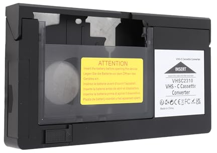 CHICIRIS Scatola Adattatore a Cassetta a Cassetta VHS C per VHS TO per la Riproduzione di Supporto per Convertitore di Cassette VHSC Registrazione di un Controllo Chiave