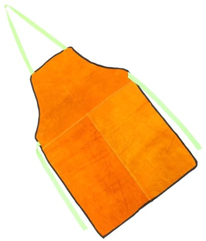 Gatuida Delantal De Protección Para Soldador Piel Vaca Resistente Al Calor y Manchas Multiusos Para Trabajo De Soldadura y Taller Color Beige