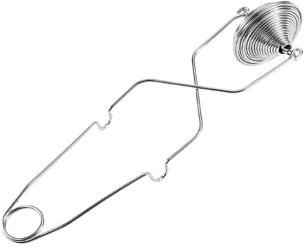 NOLITOY Setaccio per Farina in Acciaio 304 Setaccio a Rete Manuale Molla Colino per Farina Piccolo per Uso in Cucina Ristoranti e Pasticcerie
