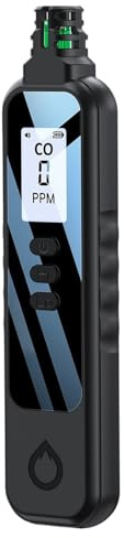 Gas Detector High Sensitivity LCD Backlit Portable Gas Leakage Detector for Outdoor Camping (Black)