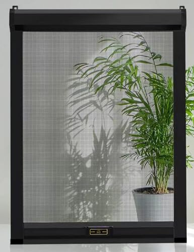 Aeovot Mosquitera Enrollable Vertical Personalizadas para Ventana/Puerta - Marco de Aleación de Aluminio y Malla de Fibra Compuesta de Pet, Red Anti-Insectos Protección contra Mosquitos(D)